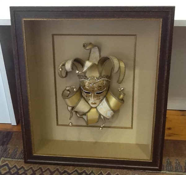 Framing of a Venetian mask