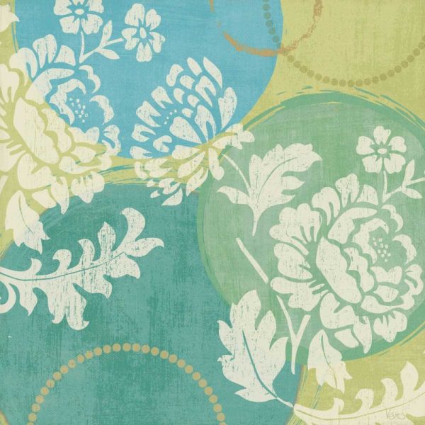 Floral Decal Turquoise II