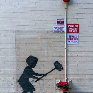 79th Street-Broadway NYC-graffiti attributed to Banksy