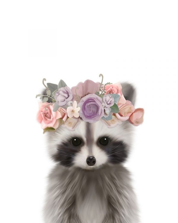 Floral Raccoon
