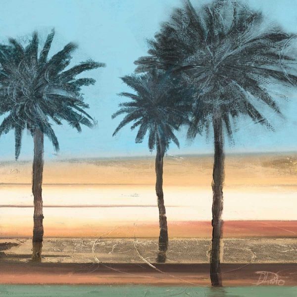 Coastal Palms on Aqua