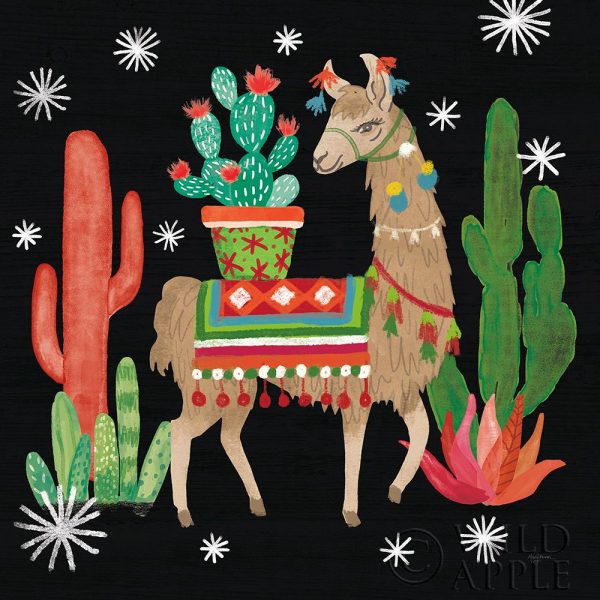 Lovely Llamas III Christmas Black