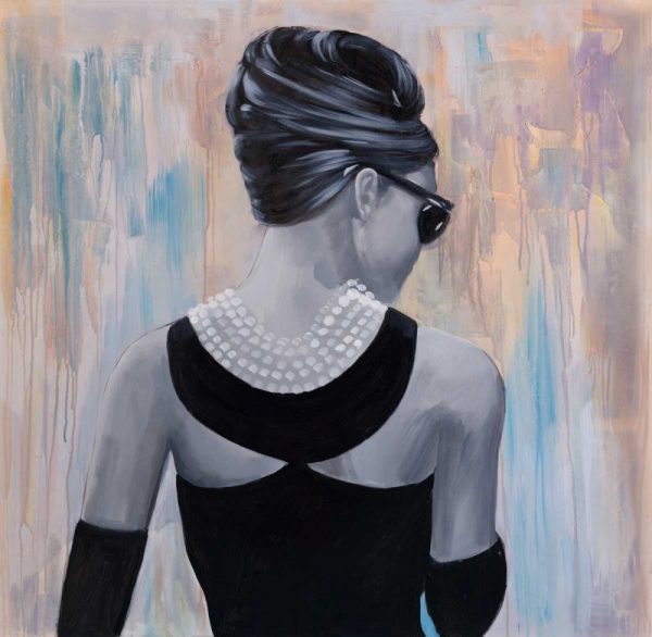 Audrey Hepburn Abstract Style Back View