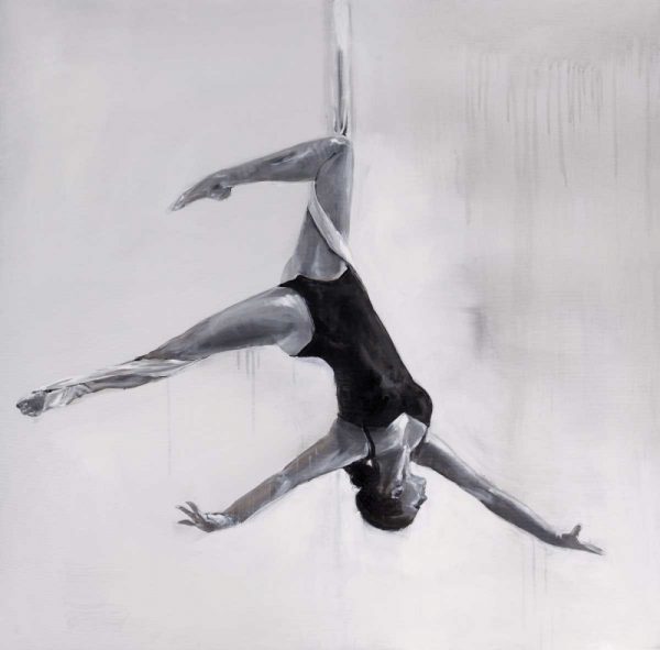 Woman Dancer on Aerial Silks