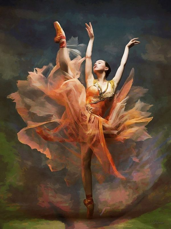 Ballet Dancer in Orange