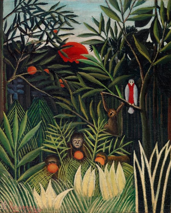 Monkeys and Parrot in the Virgin Forest 1906